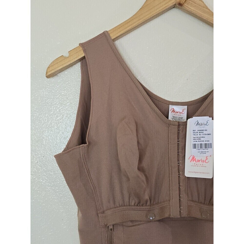 MariaE Fajas Capri Bodysuit XXL Mocha Post Surgical Compression Shapewear - Picture 8 of 14